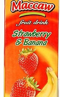 MACCAW STRAWBERRY & BANANA FRUIT DRINK 1L