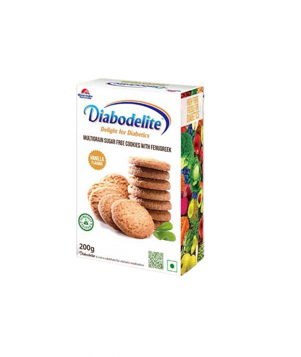 Diabodelite Multi Grain Sugar Free Cookies 200 Grams Chocolate Flavour