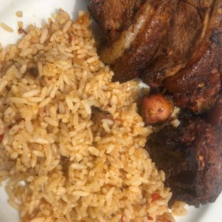 mexican rice with pork chops
