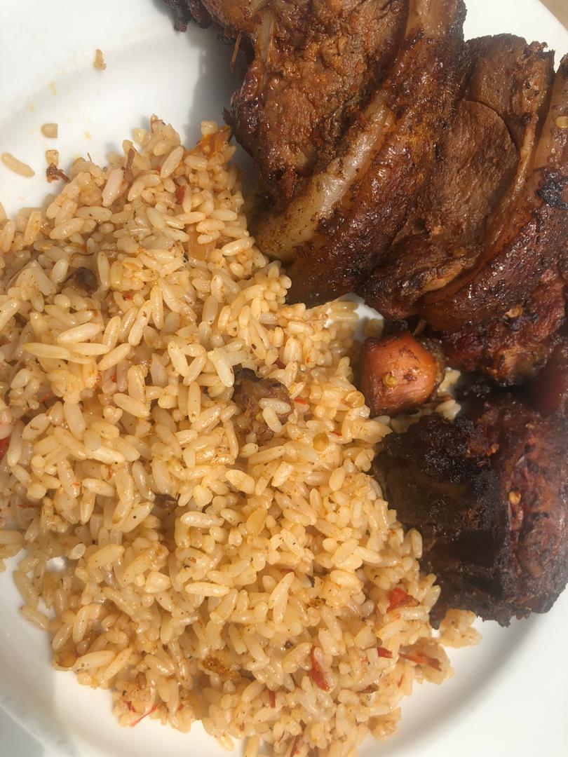 mexican rice with pork chops